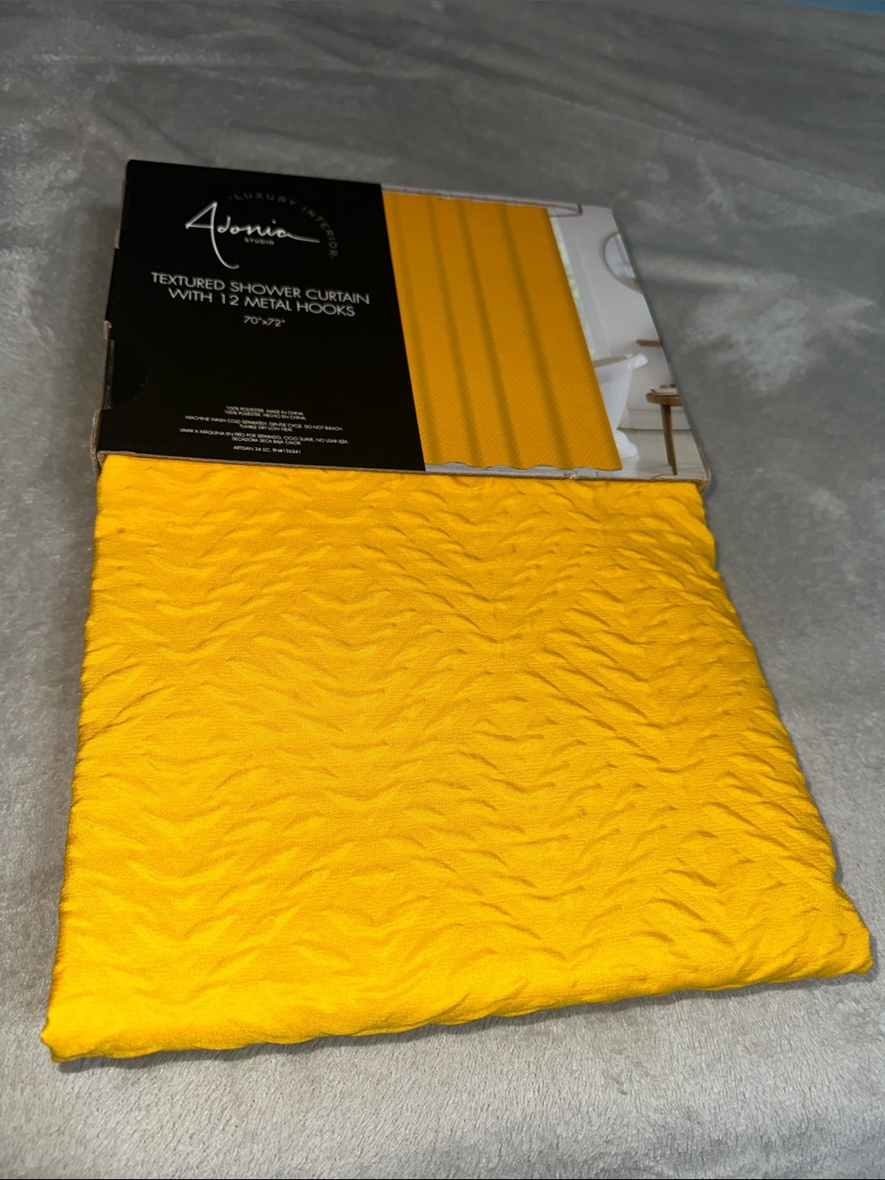 Textured Shower Curtain - Yellow
